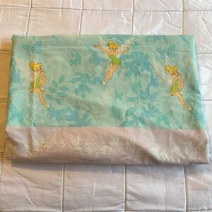 Disney Tinkerbell Single/Twin flat bed sheet in Blue and Pink